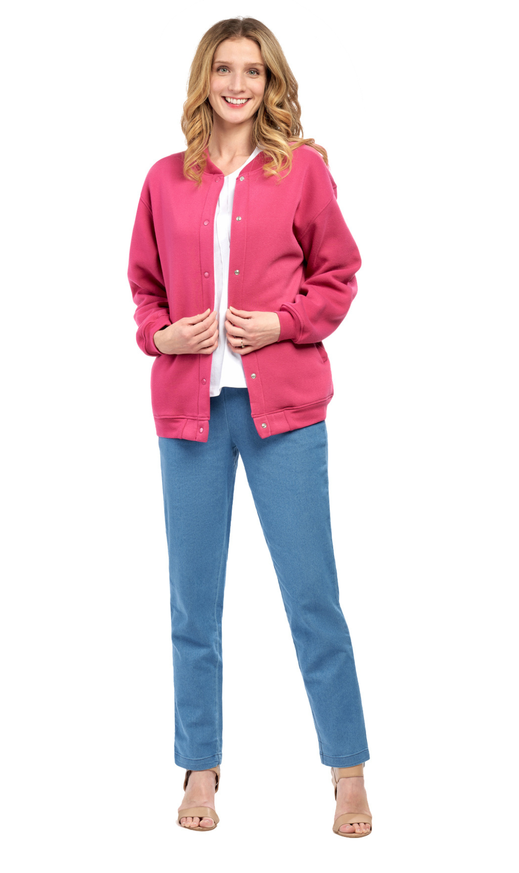 Women’s Snap-Up Jacket with Fleecy Lining