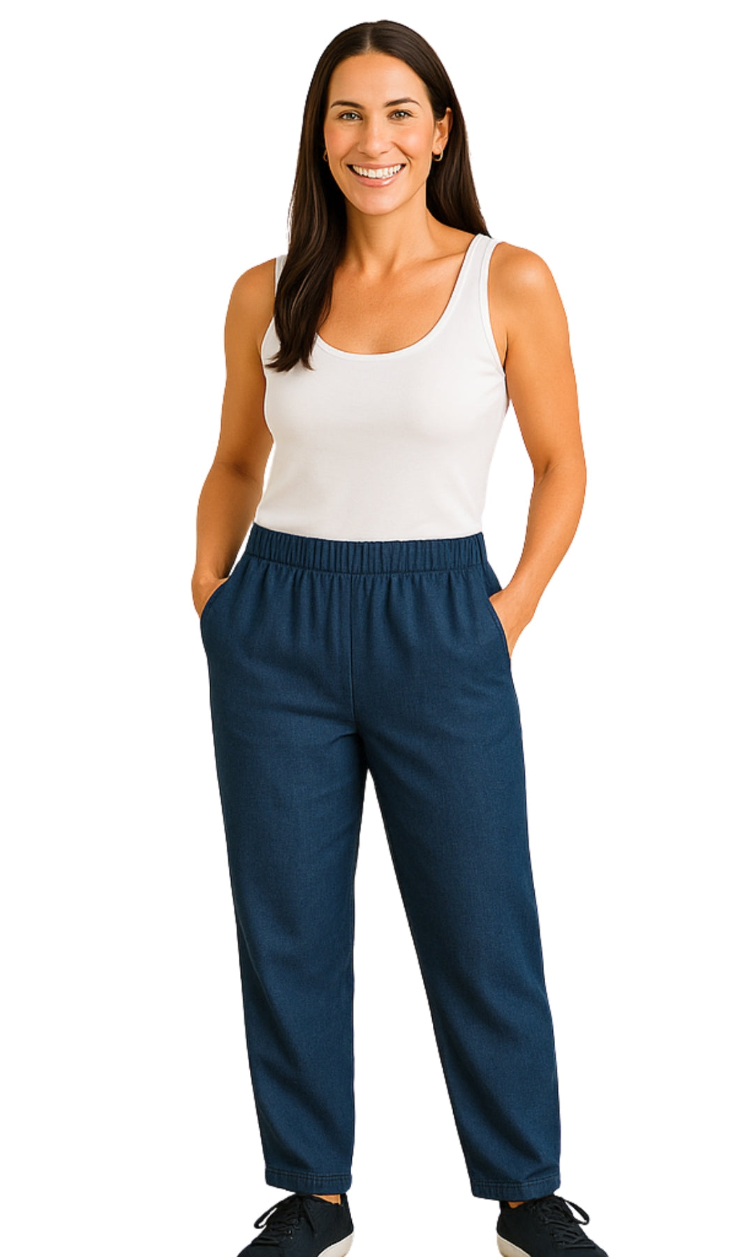 Women’s Elastic Waist Pull-On Stretch Jeans