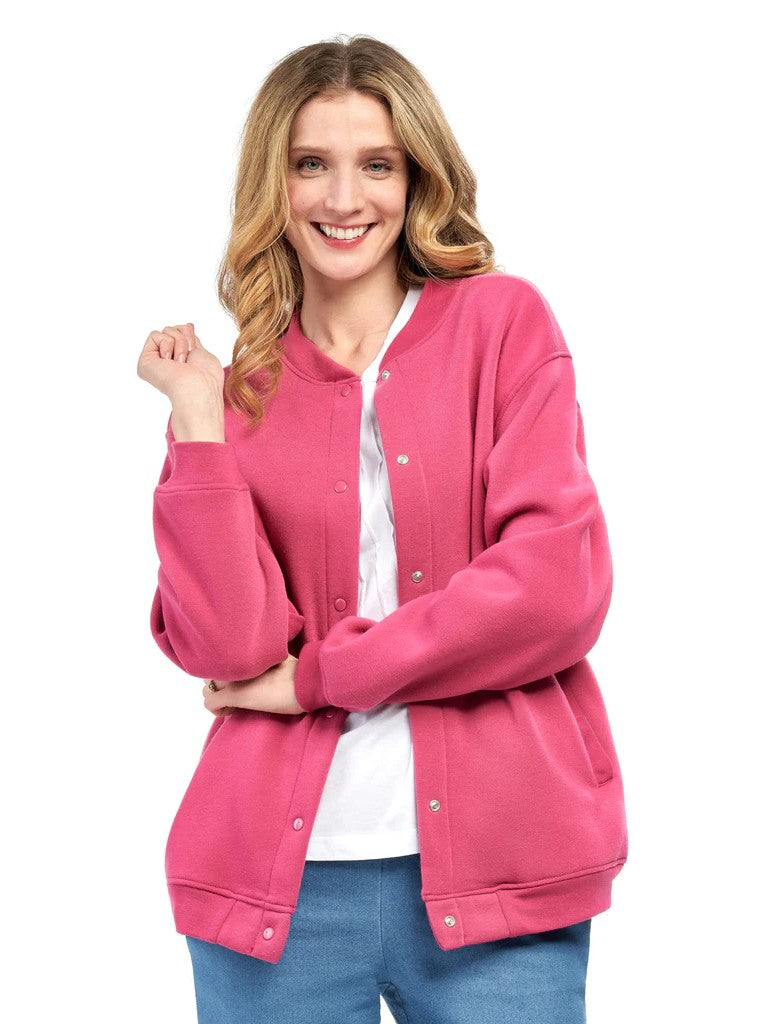 Women’s Snap-Up Jacket with Fleecy Lining