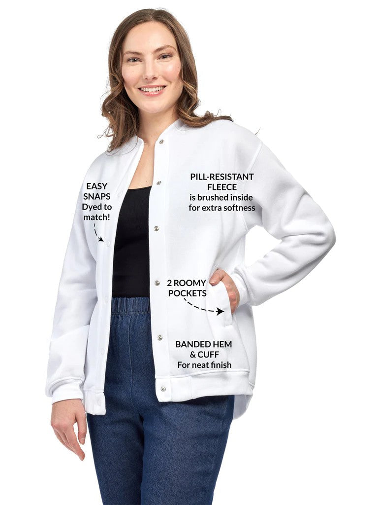 Women’s Snap-Up Jacket with Fleecy Lining