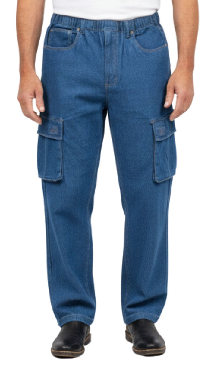 Men’s Double Cargo Pocket Pull-On Jeans