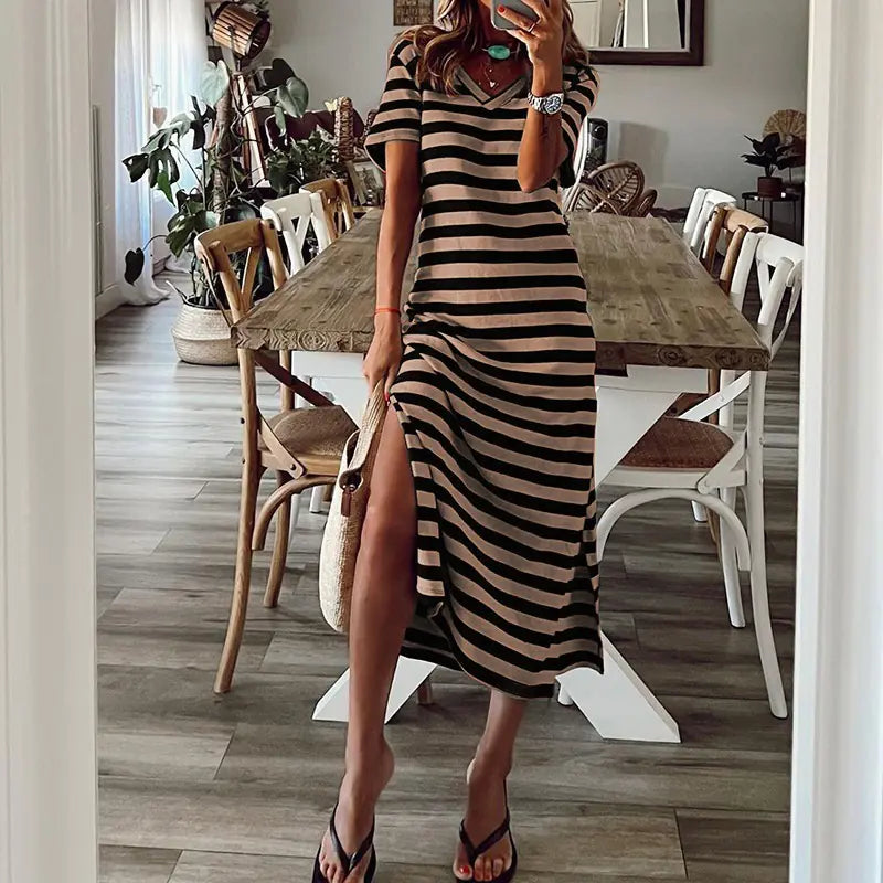 European Style Loose Floral Spring Dress