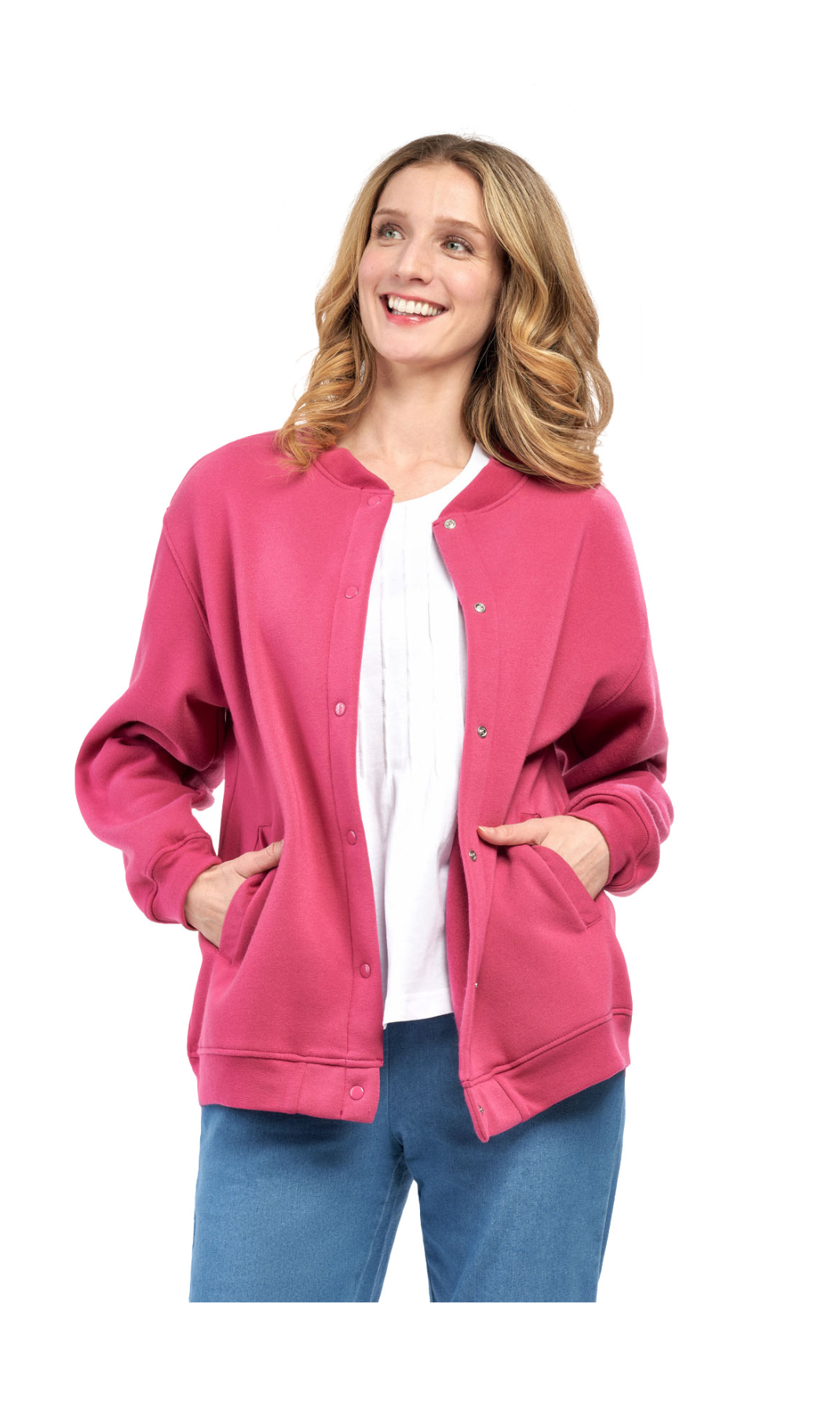 Women’s Snap-Up Jacket with Fleecy Lining