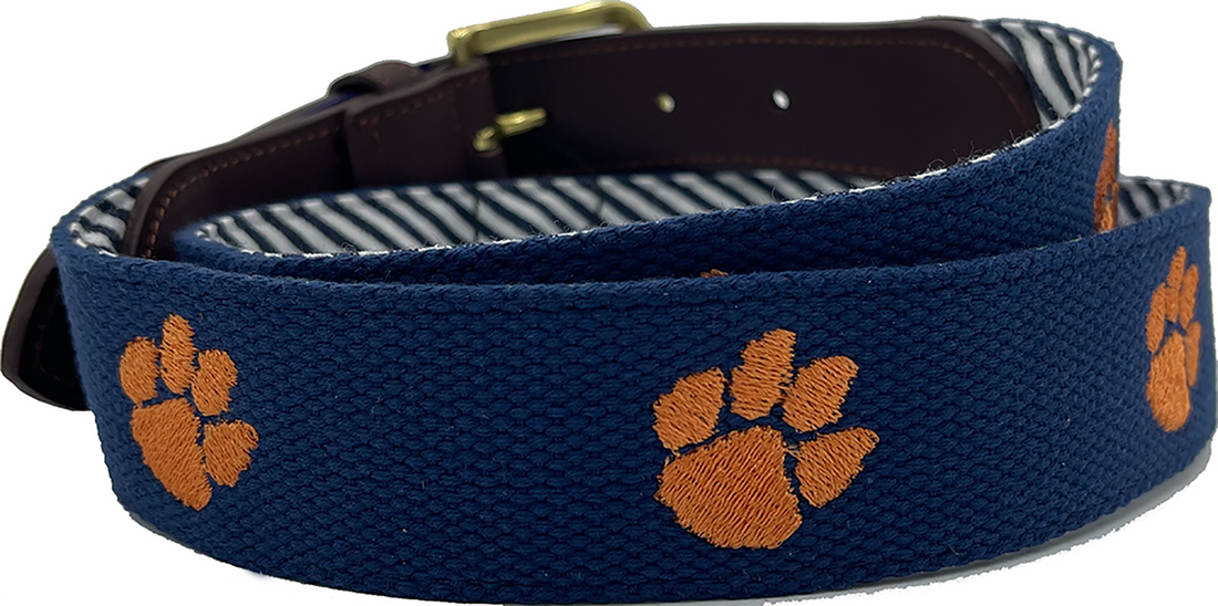 Clemson Tigers Embroidered Canvas Web Belt