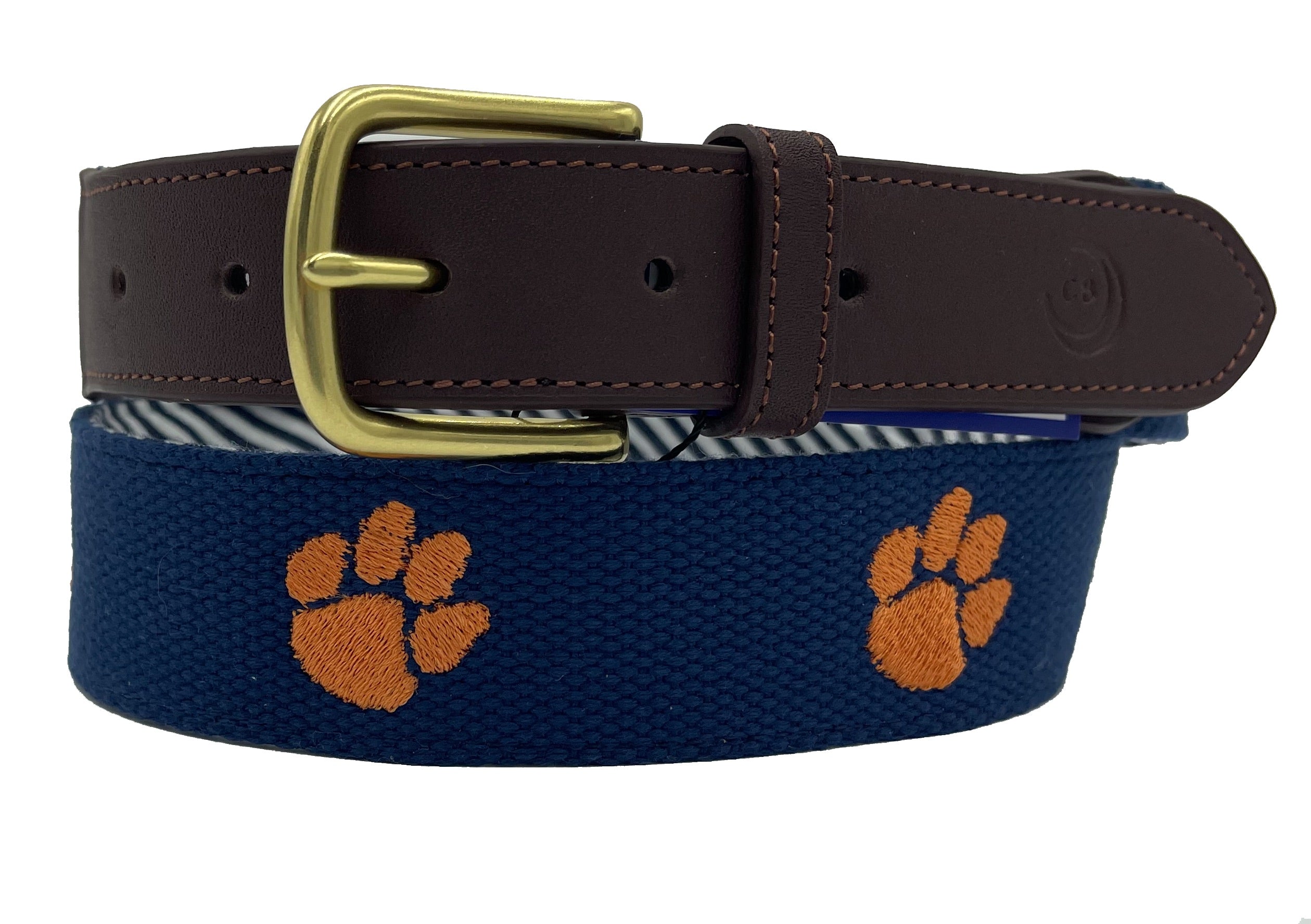 Clemson Tigers Embroidered Canvas Web Belt