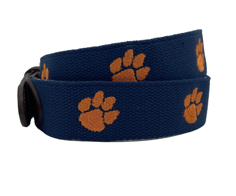 Clemson Tigers Embroidered Canvas Web Belt