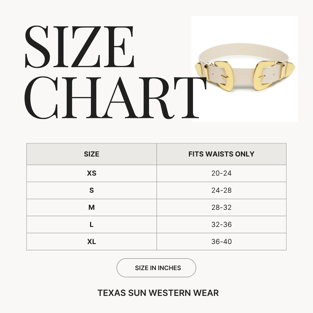 Women’s Double Buckle Western Waist Belt