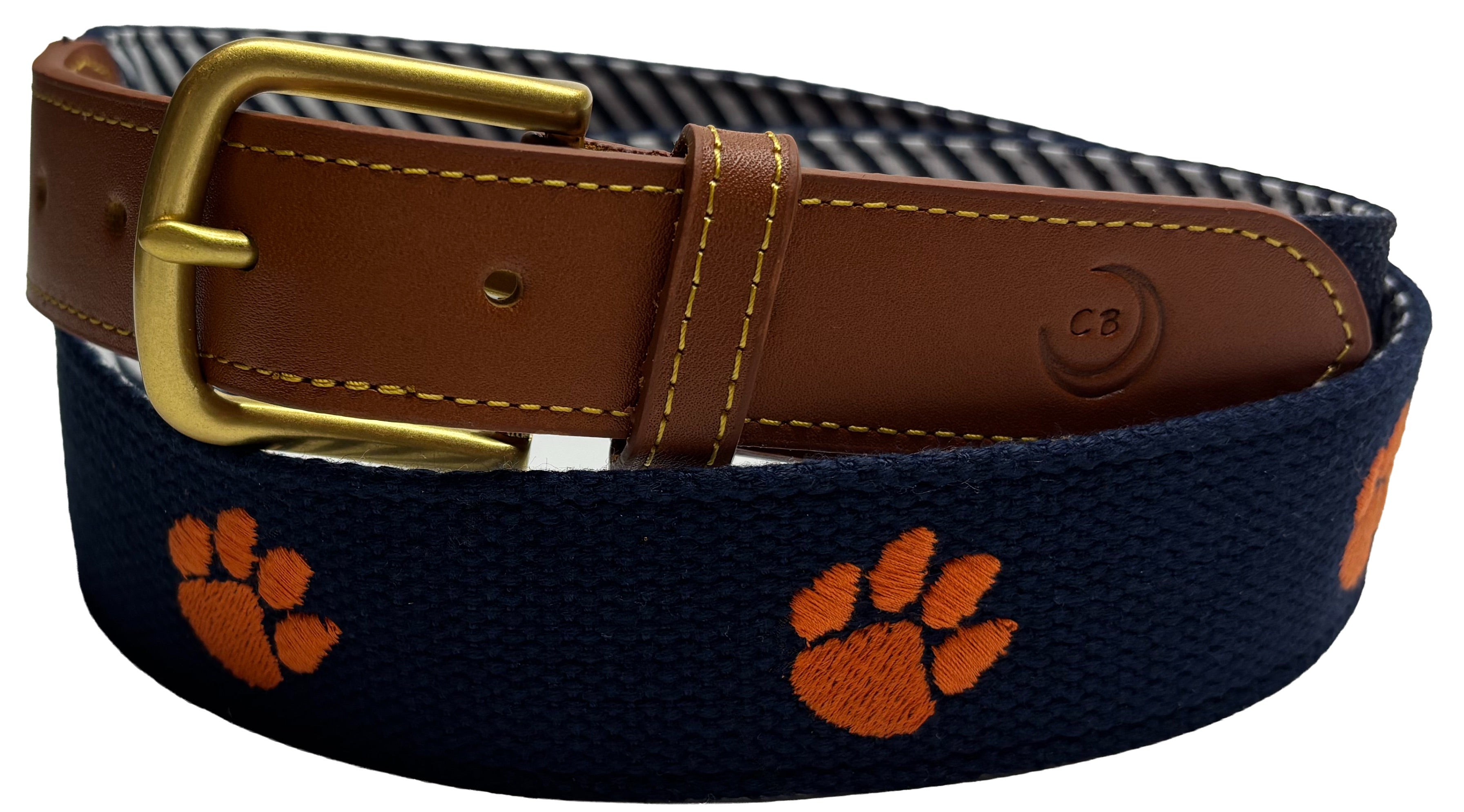 Clemson Tigers Embroidered Canvas Web Belt