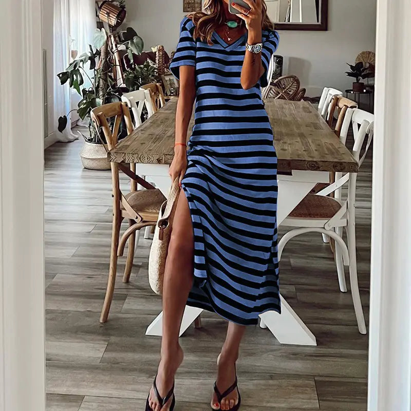 European Style Loose Floral Spring Dress