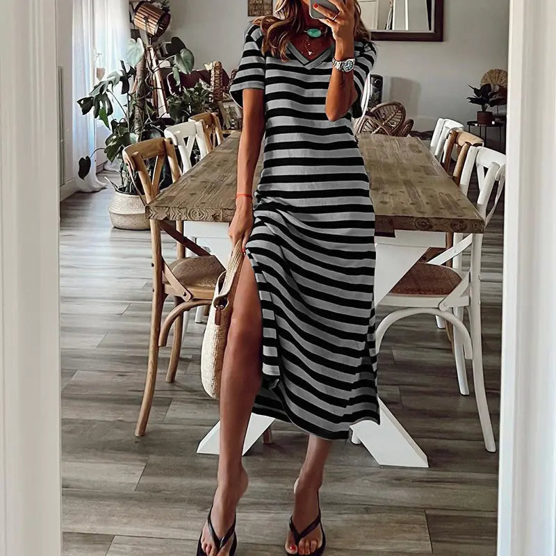 European Style Loose Floral Spring Dress