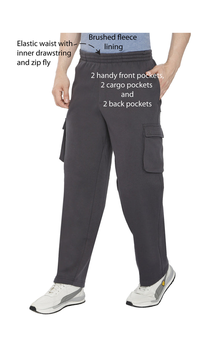 Men’s Brushed Fleece Cargo Sweatpants
