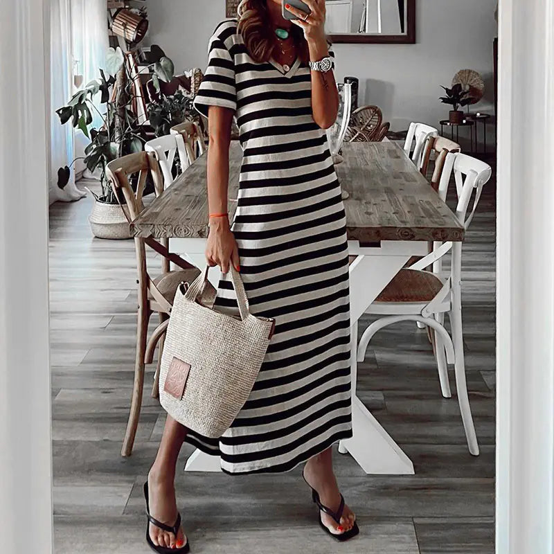 European Style Loose Floral Spring Dress