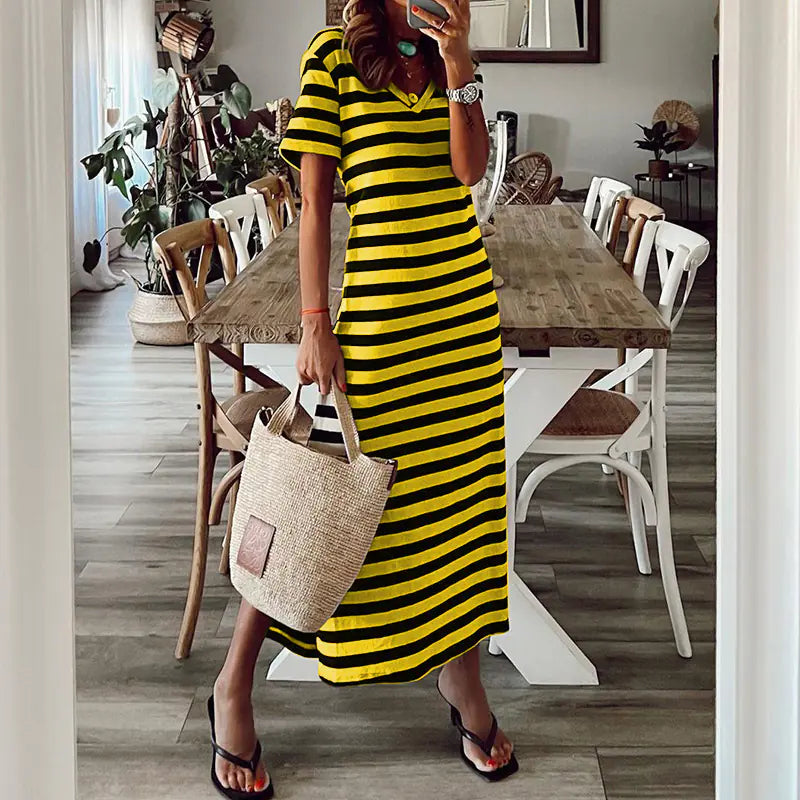 European Style Loose Floral Spring Dress