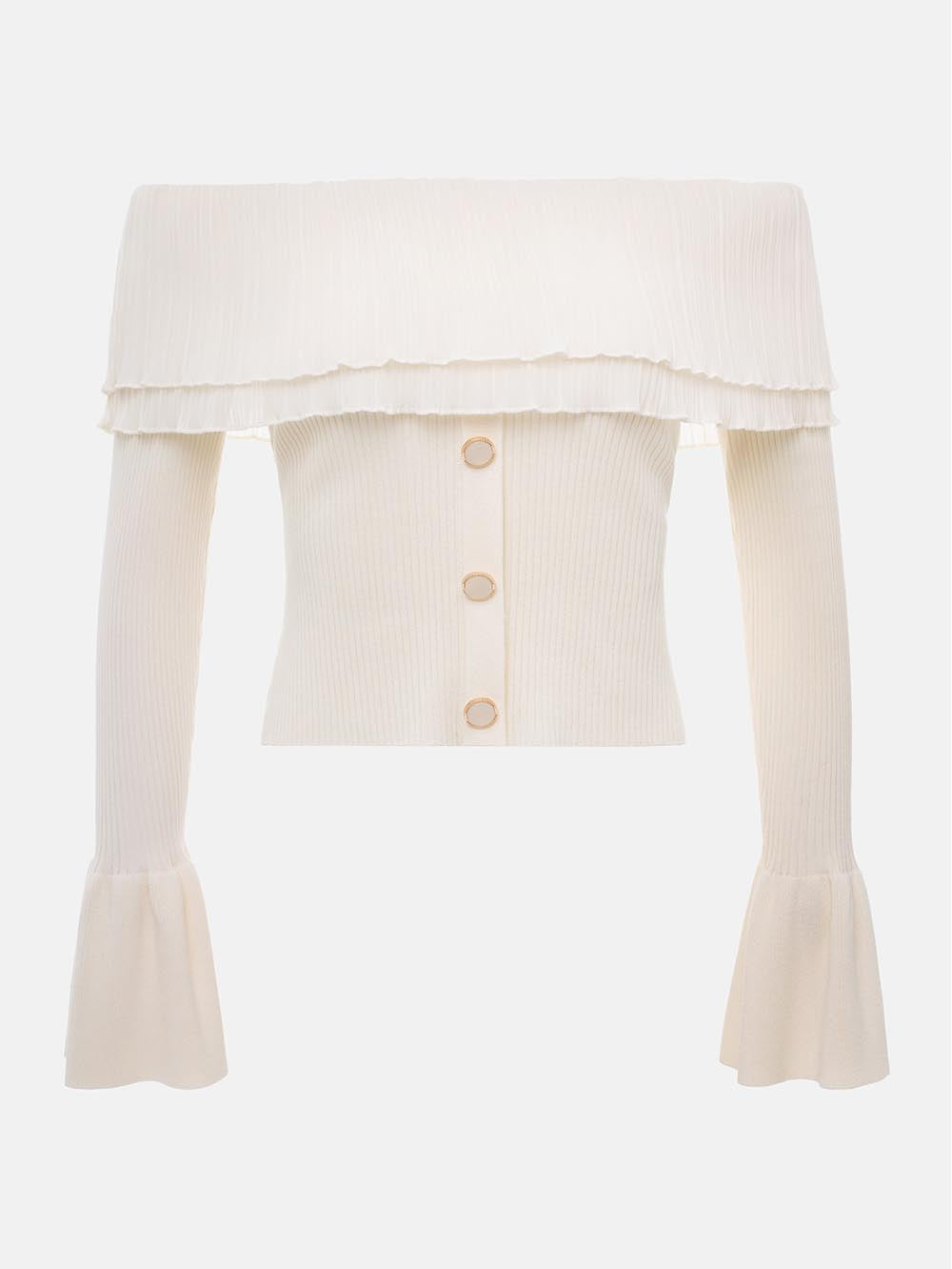Off-Shoulder Knit Sweater
