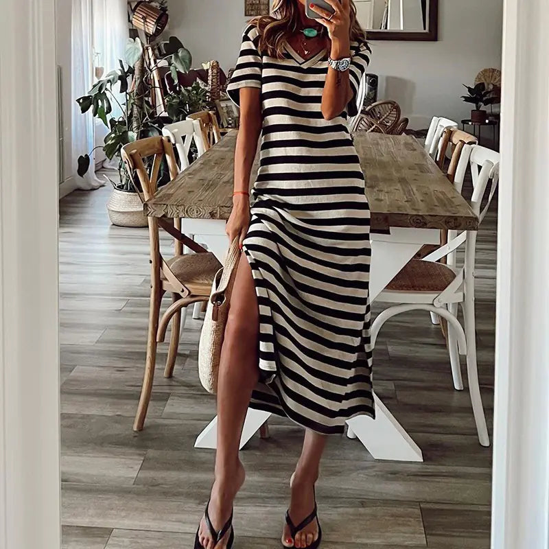 European Style Loose Floral Spring Dress