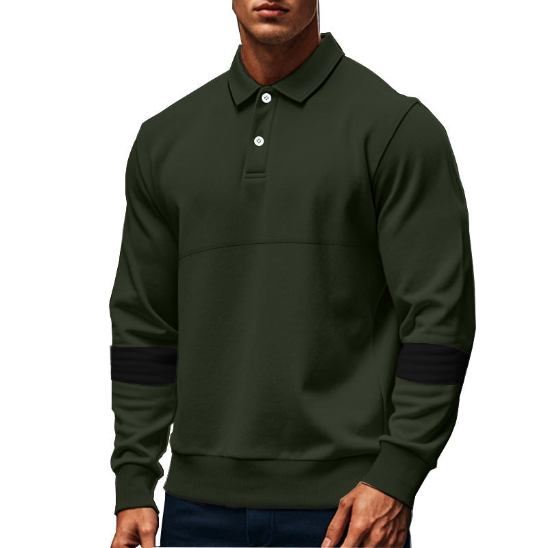 Men’s Long-Sleeve Lapel Polo Shirt