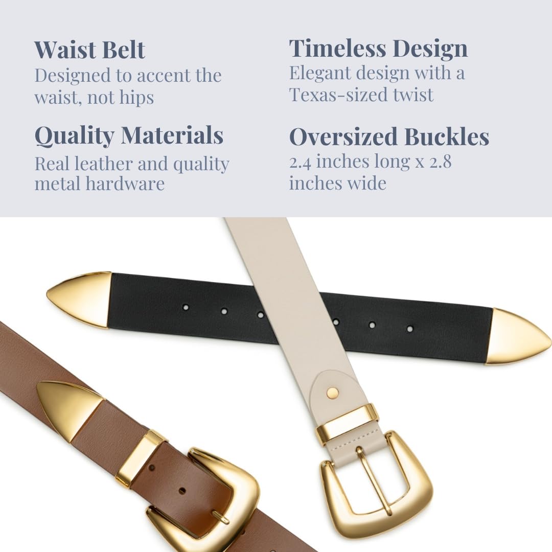 Women’s Double Buckle Western Waist Belt