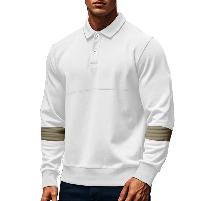 Men’s Long-Sleeve Lapel Polo Shirt