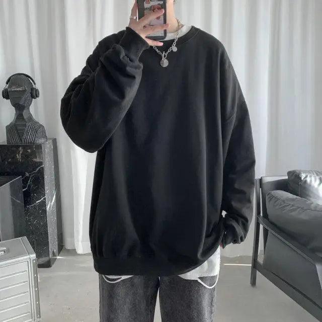 Men’s Black & White Hip Hop Pullover Hoodie