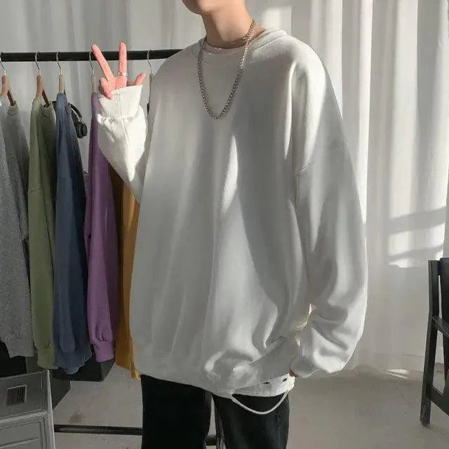 Men’s Black & White Hip Hop Pullover Hoodie