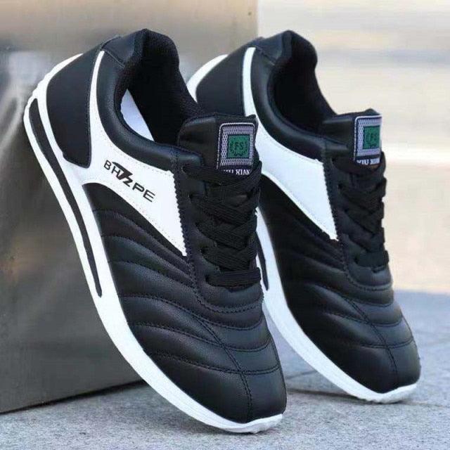 Men’s White Leather Casual Low-Top Sneakers