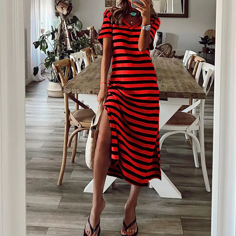 European Style Loose Floral Spring Dress