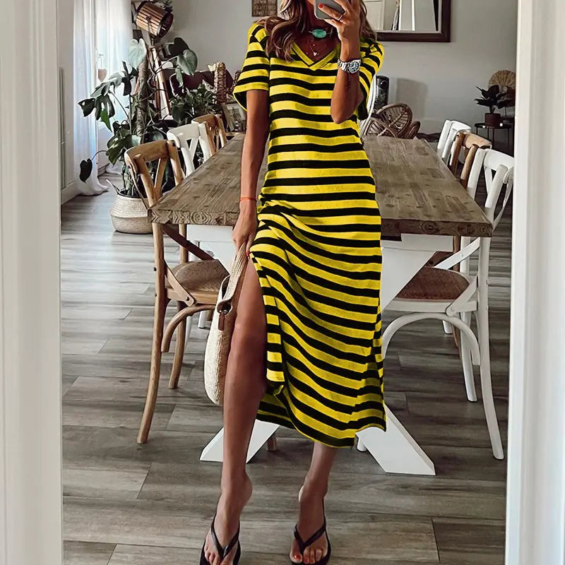 European Style Loose Floral Spring Dress